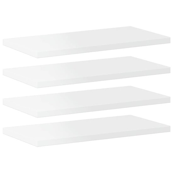 Wandschappen 40X20X1,5 Cm Bewerkt Hout Hoogglans Wit 40 x 20 x 1.5 cm