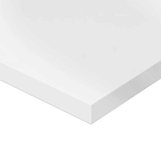 Wandschappen 40X20X1,5 Cm Bewerkt Hout Hoogglans Wit 40 x 20 x 1.5 cm