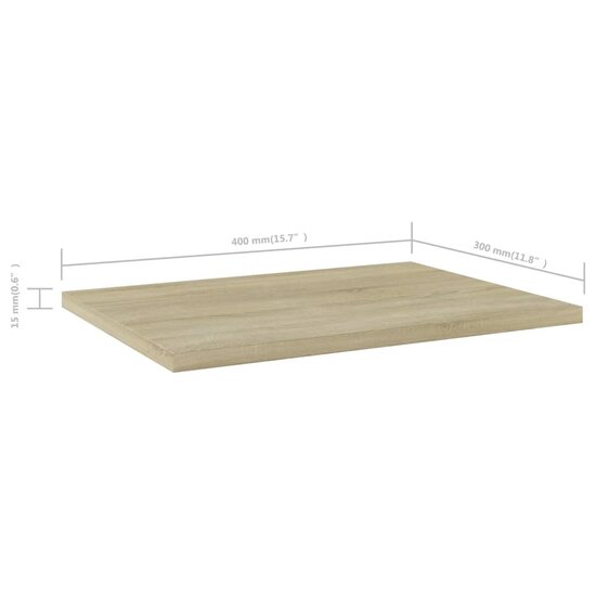 Wandschappen 40X30X1,5 Cm Bewerkt Hout Kleurig Sonoma Eiken 40 x 30 x 1.5 cm