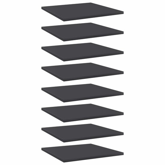 Wandschappen 40X40X1,5 Cm Bewerkt Hout Grijs 8 40 x 40 x 1.5 cm