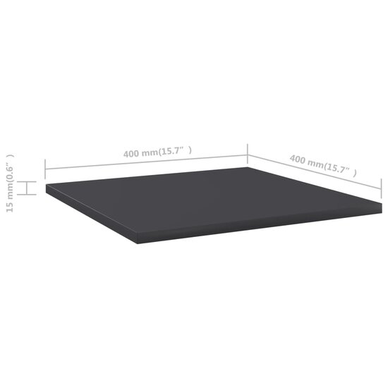 Wandschappen 40X40X1,5 Cm Bewerkt Hout Grijs 8 40 x 40 x 1.5 cm