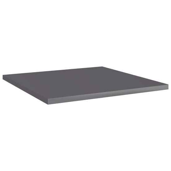 Wandschappen 8 st 40x40x1,5 cm bewerkt hout hoogglans grijs