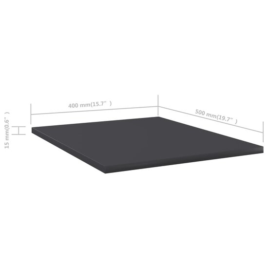 Wandschappen 8 st 40x50x1,5 cm bewerkt hout grijs