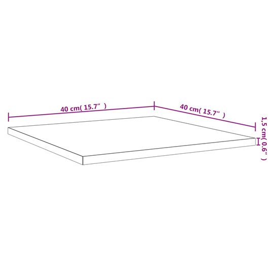 Wandschappen 40X40X1,5 Cm Bewerkt Hout Bruin Eikenkleur 40 x 40 x 1.5 cm