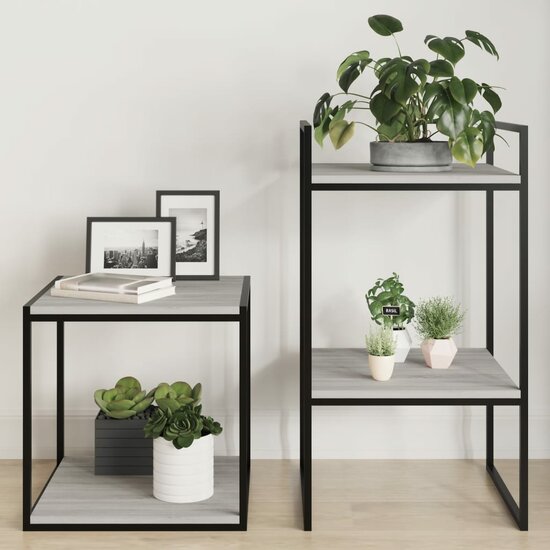 Wandschappen 40X40X1,5 Cm Bewerkt Hout Eiken Grijs Sonoma 40 x 40 x 1.5 cm