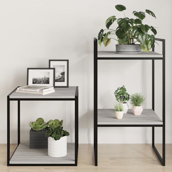 Wandschappen 40X40X1,5 Cm Bewerkt Hout Eiken Grijs Sonoma 40 x 40 x 1.5 cm