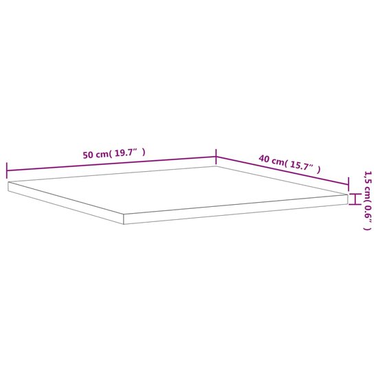 Wandschappen 40X50X1,5 Cm Bewerkt Hout Bruin Eikenkleur 40 x 50 x 1.5 cm