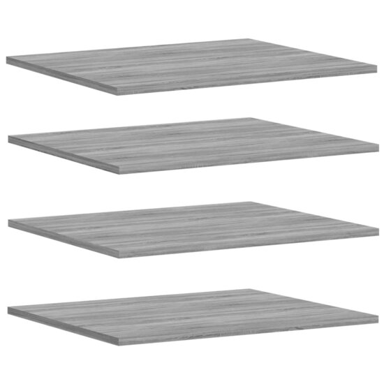 Wandschappen 4 st 60x50x1,5 cm bewerkt hout grijs sonoma eiken