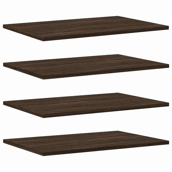 Wandschappen 4 st 60x40x1,5 cm bewerkt hout bruin eikenkleur