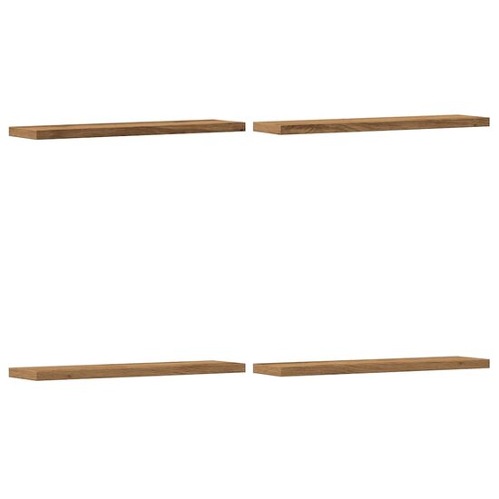Wandschappen 40X10X1,5 Cm Bewerkt Hout Artisanaal Eiken Artisanaal Eikenkleurig 40 x 10 x 1.5 cm