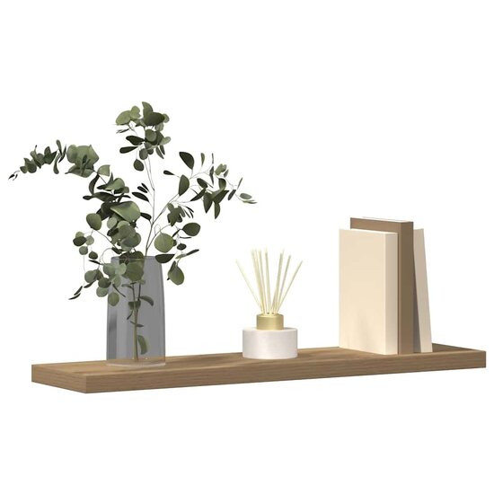 Wandschappen 40X10X1,5 Cm Bewerkt Hout Artisanaal Eiken Artisanaal Eikenkleurig 40 x 10 x 1.5 cm