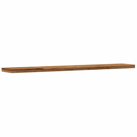 Wandschappen 4 st 60x10x1,5 cm bewerkt hout oud houtkleurig