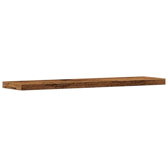 Wandschappen 40X10X1,5 Cm Bewerkt Hout Kleurig Oud Hout 40 x 10 x 1.5 cm