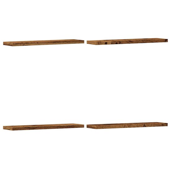 Wandschappen 40X20X1,5 Cm Bewerkt Hout Kleurig Oud Hout 40 x 20 x 1.5 cm
