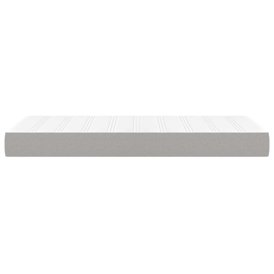 Pocketveringmatras 80x200x20 cm stof lichtgrijs