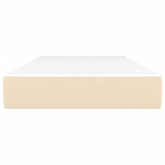 Pocketveringmatras 90x200x20 cm stof cr&egrave;mekleurig