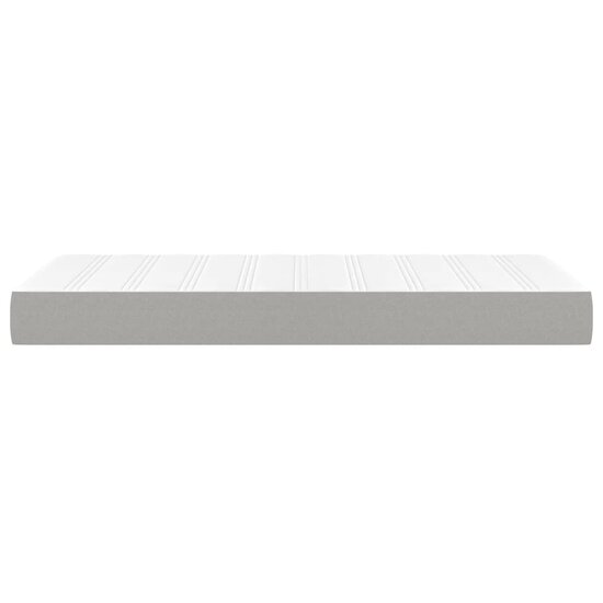 Pocketveringmatras 100x200x20 cm stof lichtgrijs