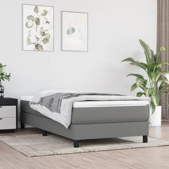 Pocketveringmatras 100X200X20 Cm Stof 100 x 200 cm Donkergrijs
