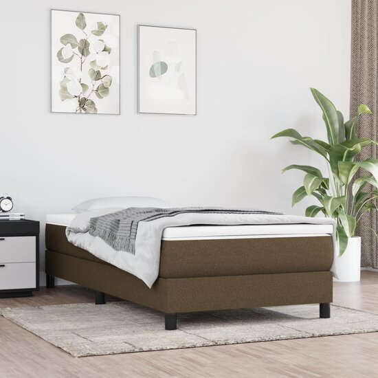 Pocketveringmatras 100X200X20 Cm Stof 100 x 200 cm Donkerbruin