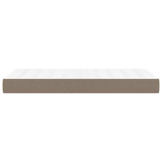 Pocketveringmatras 100x200x20 cm stof taupe