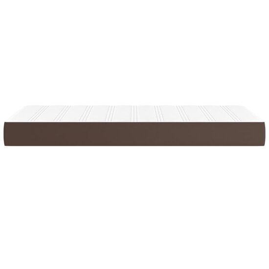 Pocketveringmatras 100x200x20 cm kunstleer bruin