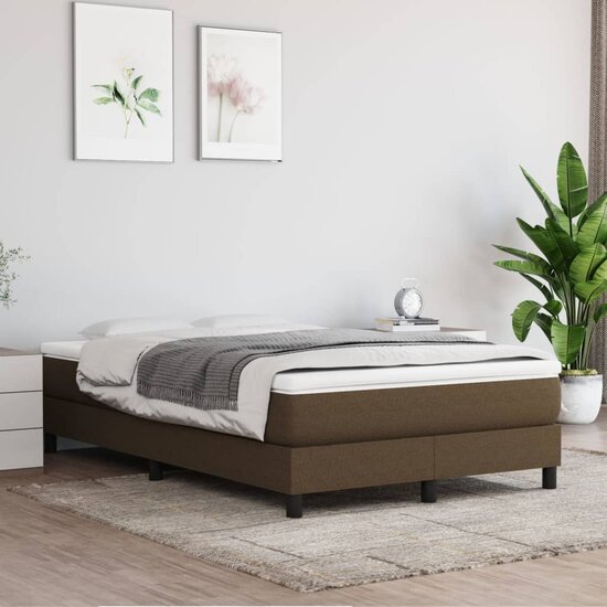Pocketveringmatras 120X200X20 Cm Stof 120 x 200 cm Donkerbruin