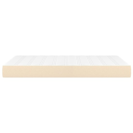 Pocketveringmatras 120x200x20 cm stof cr&egrave;mekleurig