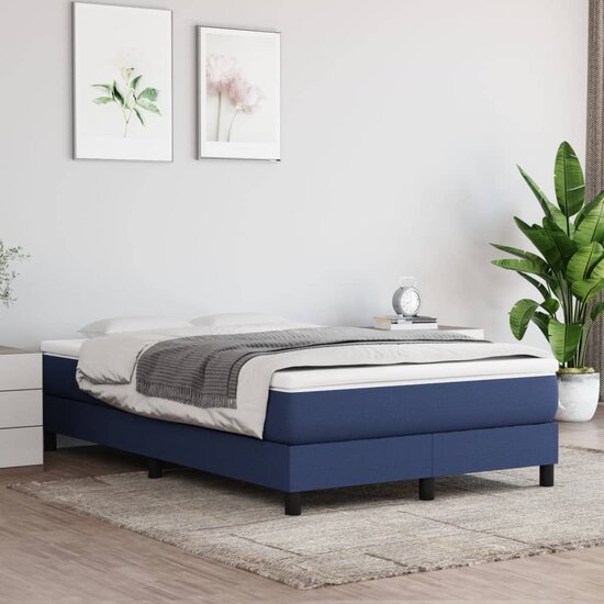 Pocketveringmatras 120X200X20 Cm Stof 120 x 200 cm Blauw