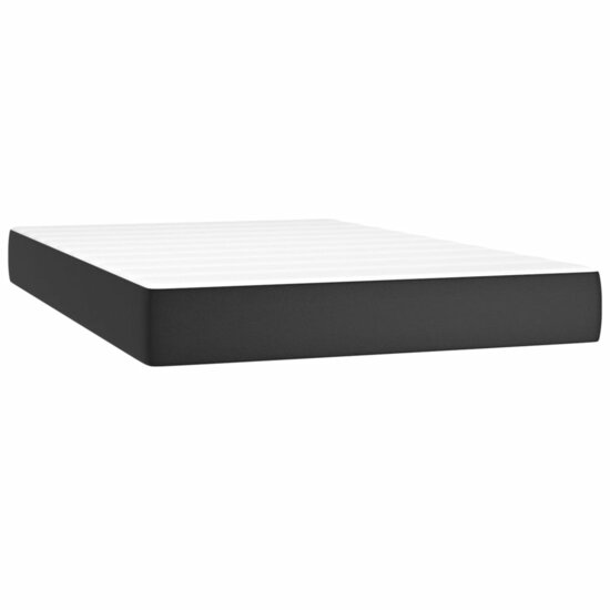 Pocketveringmatras 120X200X20 Cm Kunstleer 120 x 200 cm Zwart