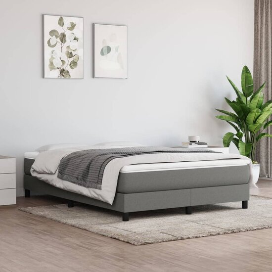 Pocketveringmatras 140X190X20 Cm Stof 140 x 190 cm Donkergrijs