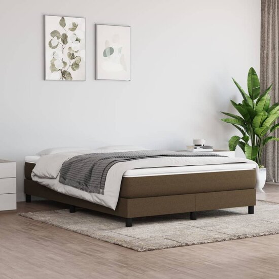 Pocketveringmatras 140X190X20 Cm Stof 140 x 190 cm Donkerbruin