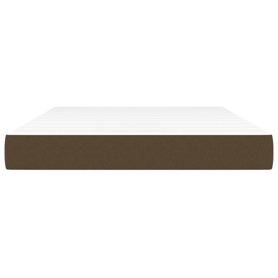 Pocketveringmatras 140X190X20 Cm Stof 140 x 190 cm Donkerbruin