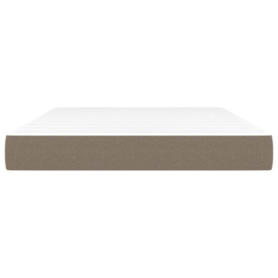 Pocketveringmatras 140x190x20 cm stof taupe