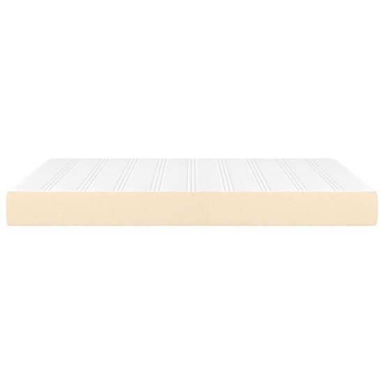 Pocketveringmatras 140x190x20 cm stof cr&egrave;mekleurig