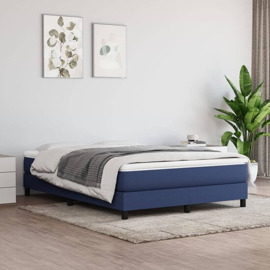 Pocketveringmatras 140X190X20 Cm Stof 140 x 190 cm Blauw