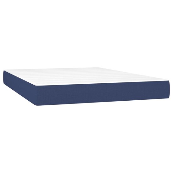 Pocketveringmatras 140X190X20 Cm Stof 140 x 190 cm Blauw