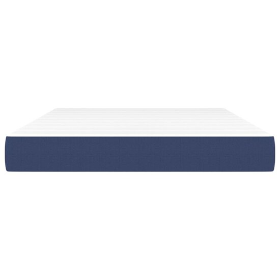 Pocketveringmatras 140X190X20 Cm Stof 140 x 190 cm Blauw