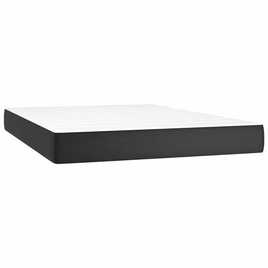Pocketveringmatras 140X190X20 Cm Kunstleer 140 x 190 cm Zwart