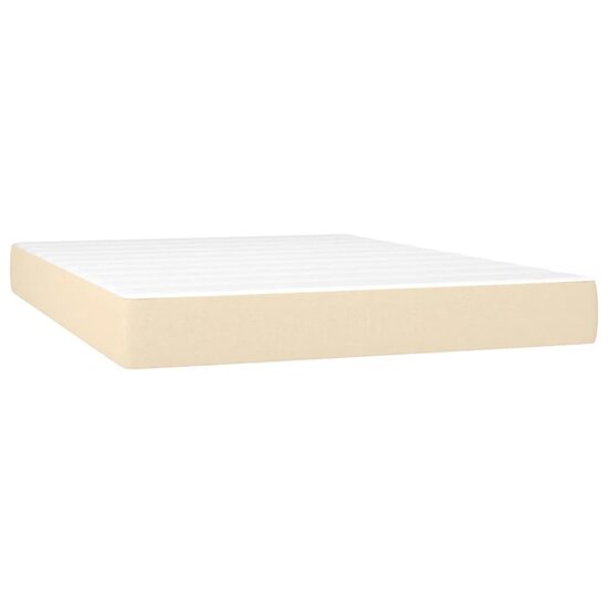 Pocketveringmatras 140x200x20 cm stof cr&egrave;mekleurig