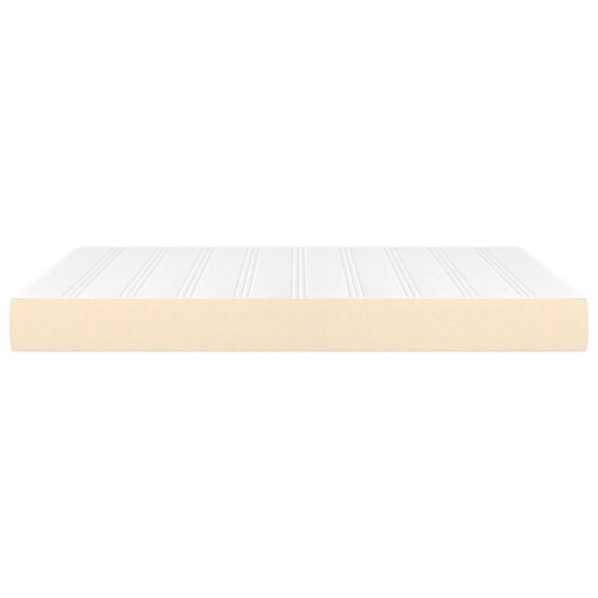 Pocketveringmatras 140x200x20 cm stof cr&egrave;mekleurig