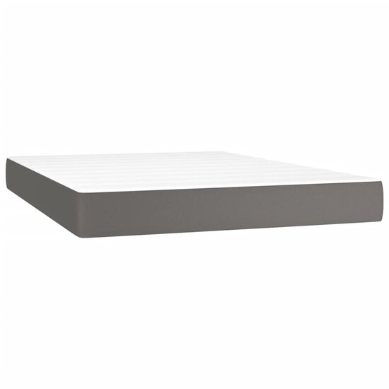 Pocketveringmatras 140X200X20 Cm Kunstleer 140 x 200 cm Grijs