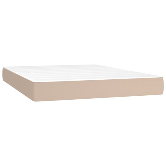 Pocketveringmatras 140X200X20 Cm Kunstleer Kleurig 140 x 200 cm Cappuccino