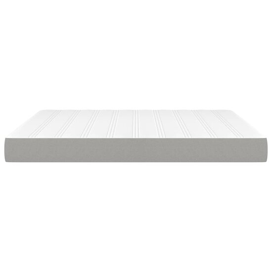 Pocketveringmatras 160x200x20 cm stof lichtgrijs