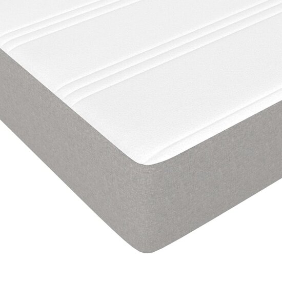 Pocketveringmatras 160x200x20 cm stof lichtgrijs