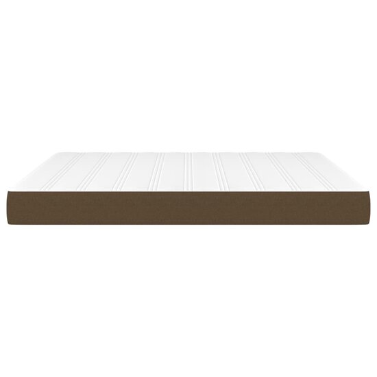 Pocketveringmatras 160x200x20 cm stof donkerbruin