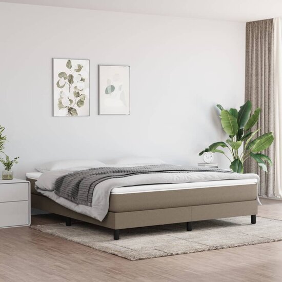 Pocketveringmatras 160X200X20 Cm Stof 160 x 200 cm Taupe