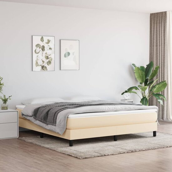 Pocketveringmatras 160X200X20 Cm Stof Kleurig 160 x 200 cm Cr&egrave;me