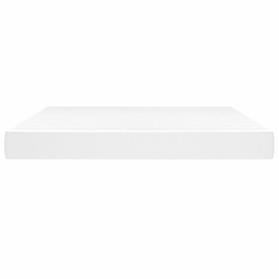 Pocketveringmatras 160x200x20 cm kunstleer wit