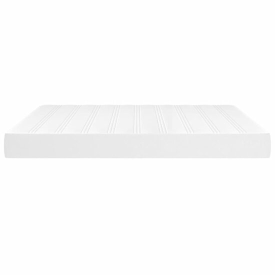 Pocketveringmatras 160x200x20 cm kunstleer wit