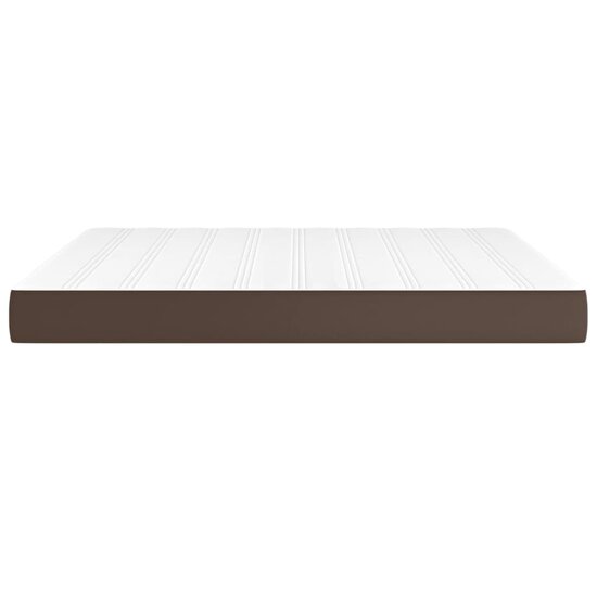 Pocketveringmatras 160X200X20 Cm Kunstleer 160 x 200 cm Bruin